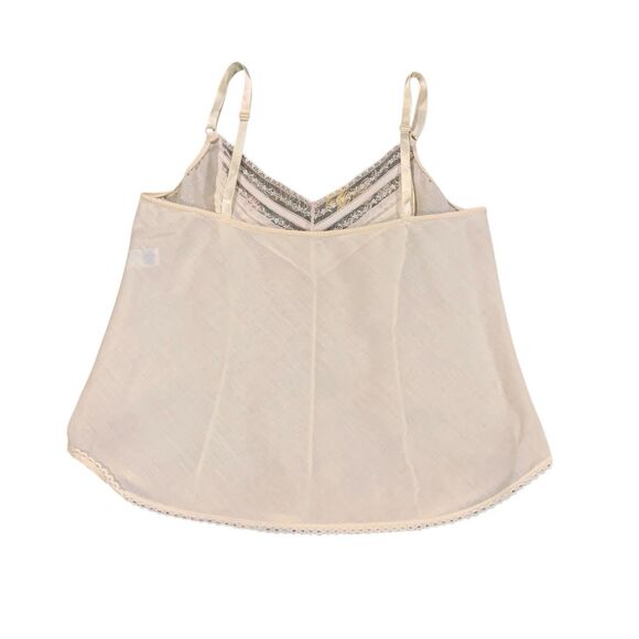 Vintage Maidenform Slip Tank Top With Lace Trim Embroidered Flower Sz32 Coquette - Picture 4 of 6